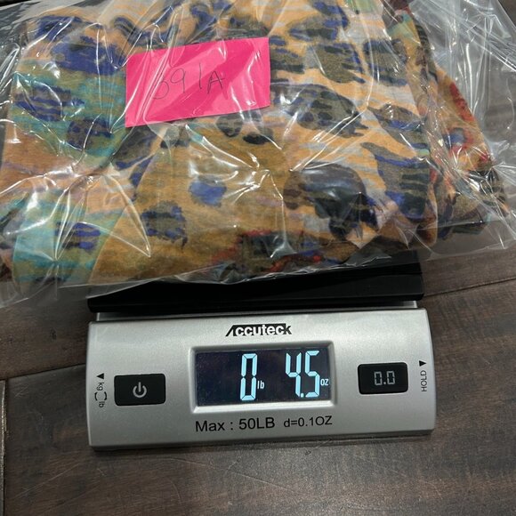 Feather Womens Abstract Multicolor Tunic Burnout Top Size 2 Combed Cotton Blend - Picture 10 of 10